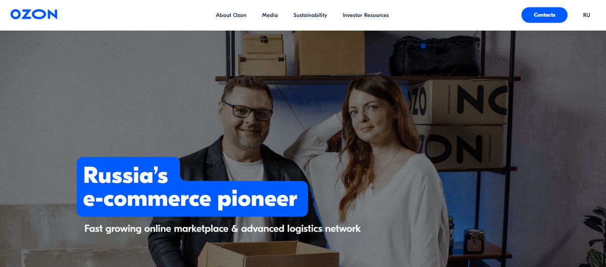 Ozon - one of the largest ecommerce platforms
